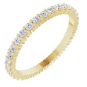 10K Yellow Gold 5/8 CTW Natural Diamond Eternity Band Size 7.25
