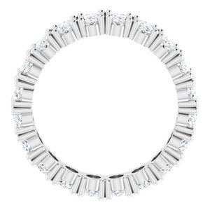 Platinum 5 CTW Natural Diamond Eternity Band Size 7.25