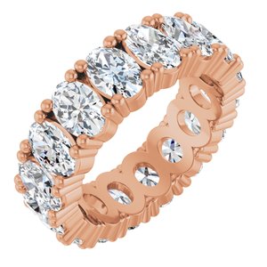 10K Rose Gold 5 9/10 CTW Lab-Grown Diamond Eternity Band Size 7