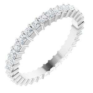 10K White Gold 1 1/5 CTW Lab-Grown Diamond Eternity Band Size 7.5