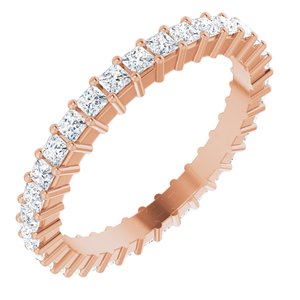 14K Rose Gold 1 1/5 CTW Lab-Grown Diamond Eternity Band Size 7.5