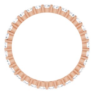 10K Rose Gold 3/4 CTW Lab-Grown Diamond Eternity Band Size 7.25