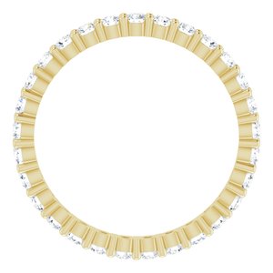 10K Yellow Gold 3/4 CTW Lab-Grown Diamond Eternity Band Size 7.25