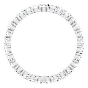 10K White Gold 3/4 CTW Lab-Grown Diamond Eternity Band Size 7.25
