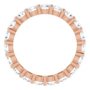 10K Rose Gold 2 1/4 CTW Natural Diamond Eternity Band Size 7.25