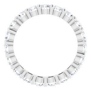 10K White Gold 2 1/4 CTW Natural Diamond Eternity Band Size 7.25