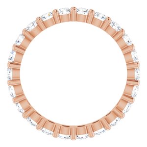 10K Rose Gold 1 1/2 CTW Natural Diamond Eternity Band Size 7.5