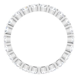 10K White Gold 1 1/2 CTW Lab-Grown Diamond Eternity Band Size 7.5