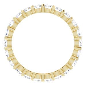 10K Yellow Gold 1 1/2 CTW Natural Diamond Eternity Band Size 7.5