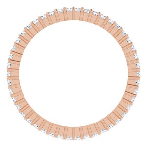 14K Rose Gold 1/2 CTW Lab-Grown Diamond Eternity Band Size 7.5