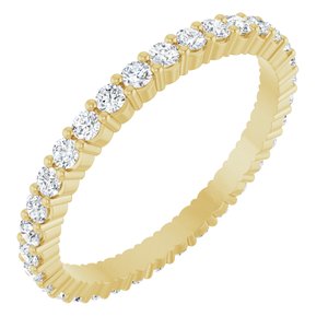 10K Yellow Gold 5/8 CTW Natural Diamond Eternity Band Size 7