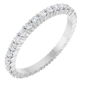 14K White Gold 5/8 CTW Lab-Grown Diamond Eternity Band Size 7