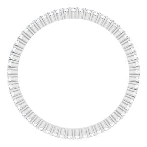 10K White Gold 1/5 CTW Natural Diamond Eternity Band Size 7.25