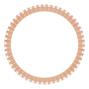 10K Rose Gold 1/5 CTW Natural Diamond Eternity Band Size 7.25