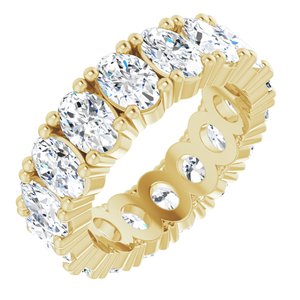 14K Yellow Gold 6 CTW Natural Diamond Eternity Band Size 7.25