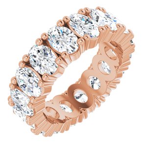 14K Rose Gold 6 CTW Natural Diamond Eternity Band Size 7.25