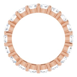 10K Rose Gold 2 3/4 CTW Natural Diamond Eternity Band Size 7.5