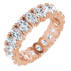 10K Rose Gold 5 1/5 CTW Natural Diamond Eternity Band Size 7.5