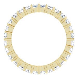 10K Yellow Gold 2 CTW Natural Diamond Eternity Band Size 7.5