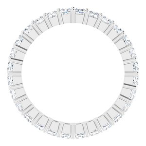 10K White Gold 2 CTW Lab-Grown Diamond Eternity Band Size 7.5