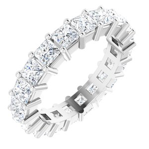 10K White Gold 4 CTW Lab-Grown Diamond Eternity Band Size 7.5