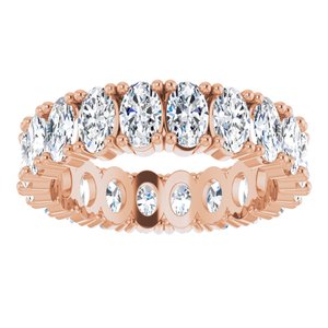 14K Rose Gold 5 CTW Natural Diamond Eternity Band Size 7.25