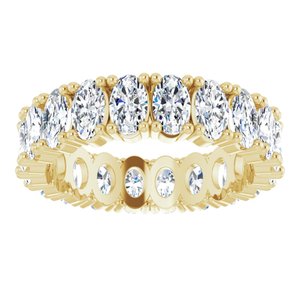 14K Yellow Gold 5 CTW Natural Diamond Eternity Band Size 7.25