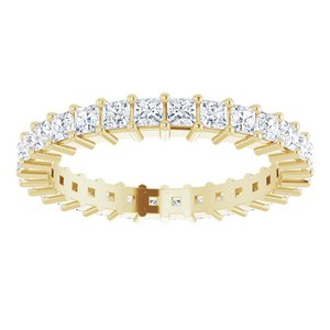 10K Yellow Gold 1 1/3 CTW Natural Diamond Eternity Band Size 7.25