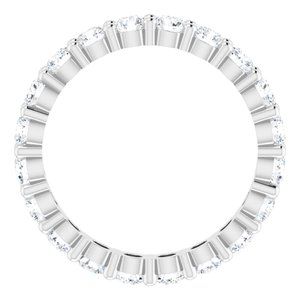 10K White Gold 1 3/4 CTW Natural Diamond Eternity Band Size 7.5