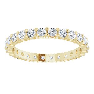 10K Yellow Gold 1 CTW Natural Diamond Eternity Band Size 7.5