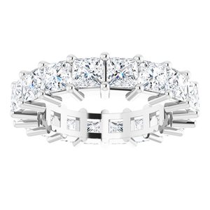 10K White Gold 5 CTW Lab-Grown Diamond Eternity Band Size 7.5