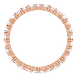 10K Rose Gold 3/4 CTW Lab-Grown Diamond Eternity Band Size 7.5