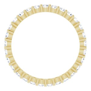 10K Yellow Gold 3/4 CTW Lab-Grown Diamond Eternity Band Size 7.5