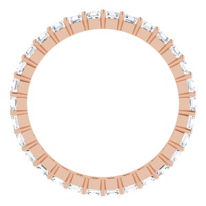 14K Rose Gold 1 1/2 CTW Lab-Grown Diamond Eternity Band Size 7.5