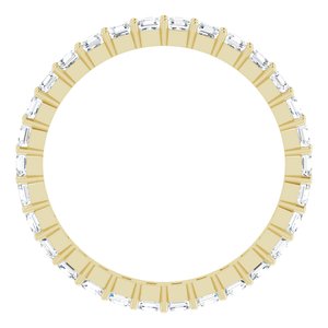 14K Yellow Gold 1 1/2 CTW Lab-Grown Diamond Eternity Band Size 7.5