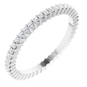 Platinum 1/2 CTW Lab-Grown Diamond Eternity Band Size 7.5