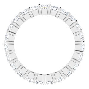 10K White Gold 2 1/2 CTW Natural Diamond Eternity Band Size 7.5