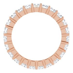 10K Rose Gold 2 1/2 CTW Lab-Grown Diamond Eternity Band Size 7.5