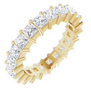10K Yellow Gold 3 5/8 CTW Natural Diamond Eternity Band Size 7.25