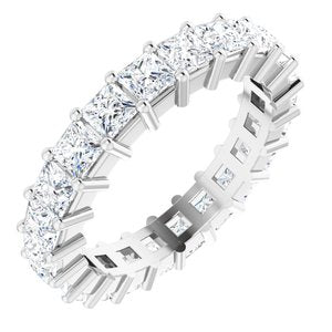 10K White Gold 3 5/8 CTW Natural Diamond Eternity Band Size 7.25