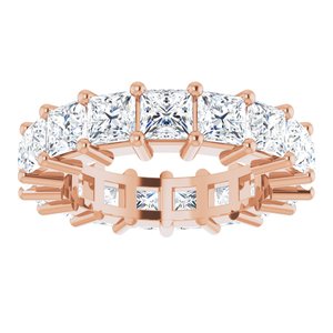 10K Rose Gold 6 3/4 CTW Lab-Grown Diamond Eternity Band Size 7.25