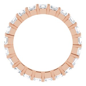 14K Rose Gold 3 1/3 CTW Lab-Grown Diamond Eternity Band Size 7.5