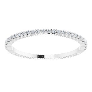 10K White Gold 1/5 CTW Lab-Grown Diamond Eternity Band Size 7.75