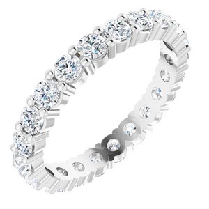 10K White Gold 1 1/2 CTW Lab-Grown Diamond Eternity Band Size 7.75