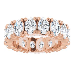 14K Rose Gold 6 3/8 CTW Lab-Grown Diamond Eternity Band Size 7.75