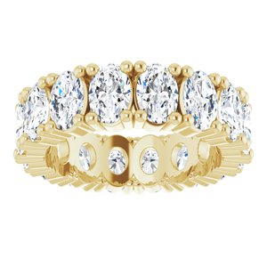 10K Yellow Gold 5 9/10 CTW Natural Diamond Eternity Band Size 7.75
