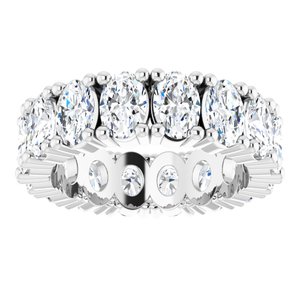 14K White Gold 6 CTW Natural Diamond Eternity Band Size 7.75