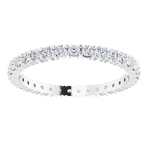 10K White Gold 5/8 CTW Lab-Grown Diamond Eternity Band Size 7.5