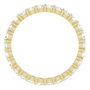 10K Yellow Gold 1 CTW Lab-Grown Diamond Eternity Band Size 7.5