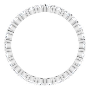 10K White Gold 1 CTW Natural Diamond Eternity Band Size 7.5